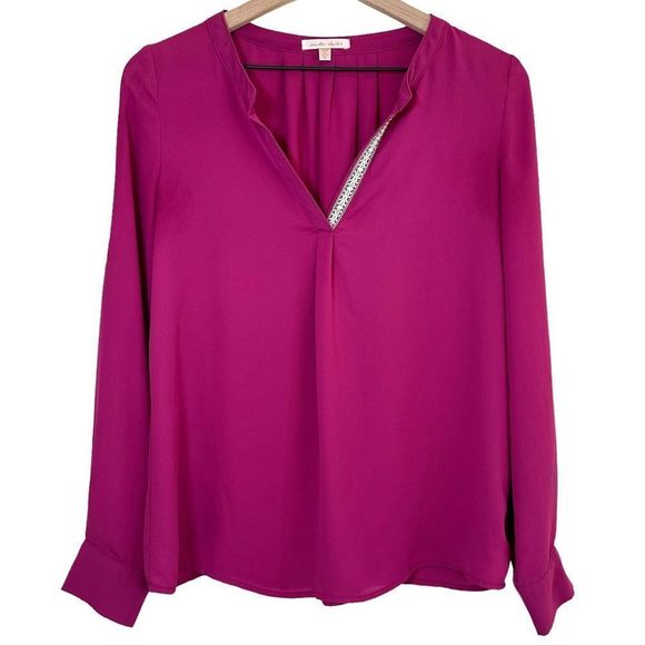 Under Skies from Anthropologie Long Sleeve V Neck Blouse Women’s Small - Picture 1 of 12